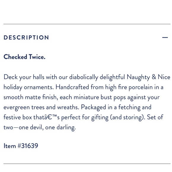 Jonathan Adler Naughty and Nice Ornaments - Picture 3 of 3